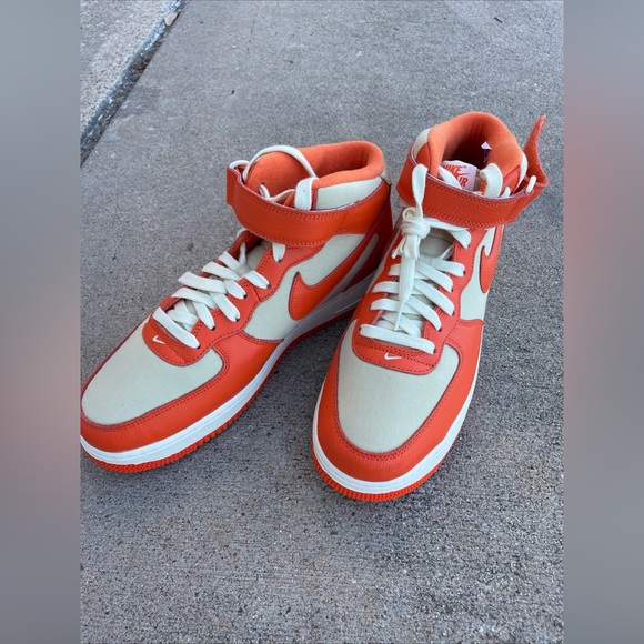 Nike Air Force Mid '07 LX Safety Orange Team Gold FB2036-700 Mens